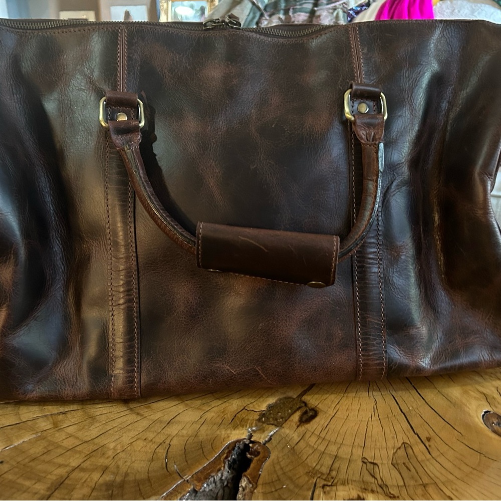 New Without Tags Soft Genuine Leather Duffle Bag!